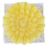 4 x YELLOW SCENTED SUNFLOWER WAX CANDLES christmas party candle