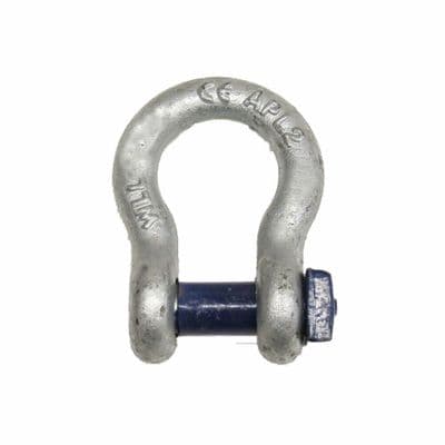 4.75 TON GALVANISED TRAWLER BOW SHACKLE with SQUARE HEAD PIN fishing boat towing