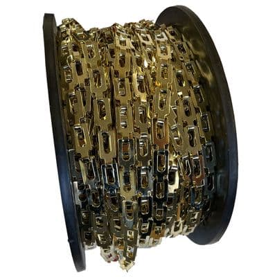 40 metres 0.5mm BRASS PLATED MIRROR CHAIN hanging pictures lights jewellery