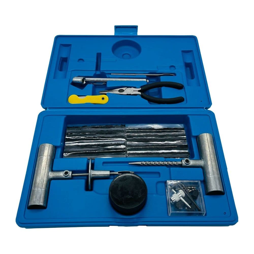 40 piece EMERGENCY TYRE REPAIR KIT TEK052 4 x 4 off road 4WD recovery