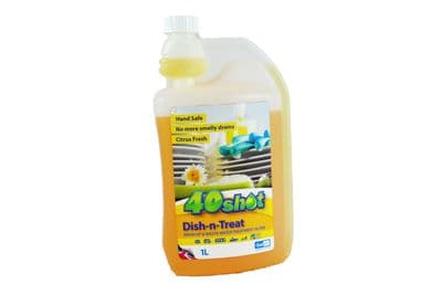 40 SHOT X CARAVAN DISH N TREAT GREY WASTE TANK CLEANER + WASHING UP LIQUID boat