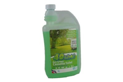 40 SHOT x  CARAVAN ECO GREEN PORTABLE TOILET CHEMICAL FLUID  motorhome camping