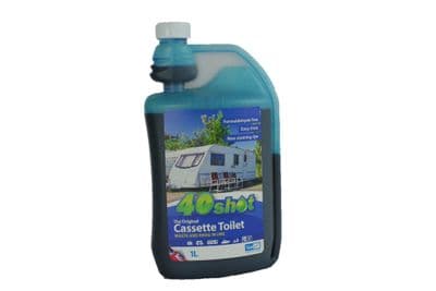 40 shots x CARAVAN PORTABLE CASSETTE TOILET CHEMICAL FLUID camping motorhome