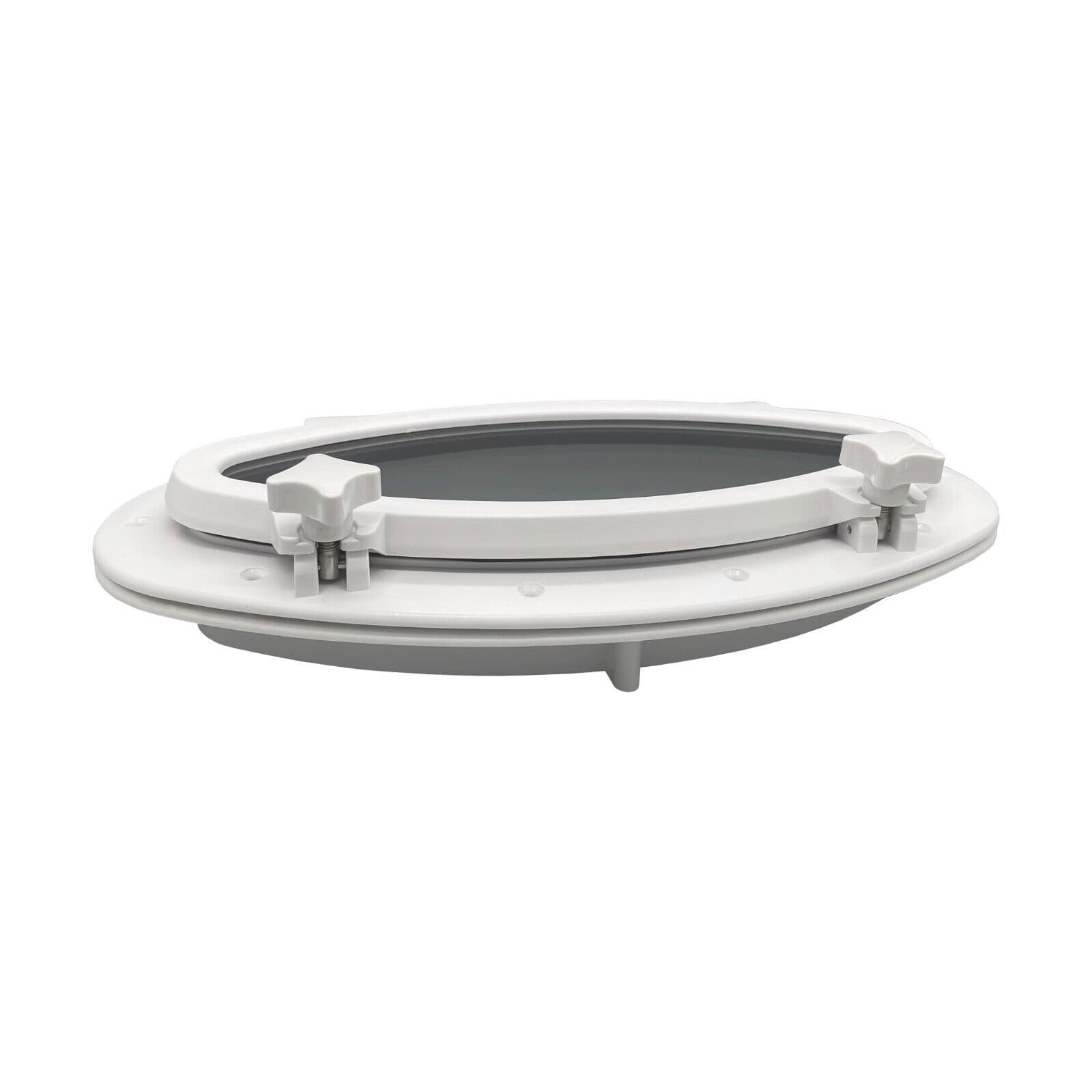 Window Hach 410mm x 220mm Marine Boat Oval White Porthole Window Hatch narrowboat yacht