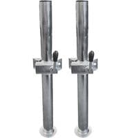 48mm Jockey Wheel and Clamp + 2 x 34mm Prop Stands With Clamps trailer Caravan