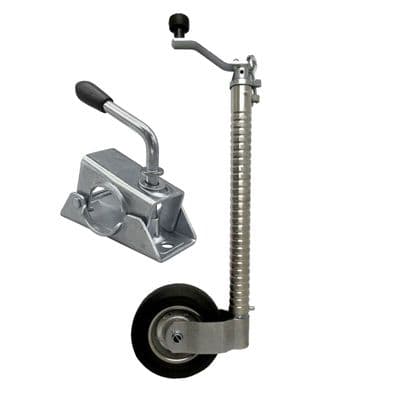48mm Ribbed Heavy Duty Jockey Wheel with Clamp caravan trailer container