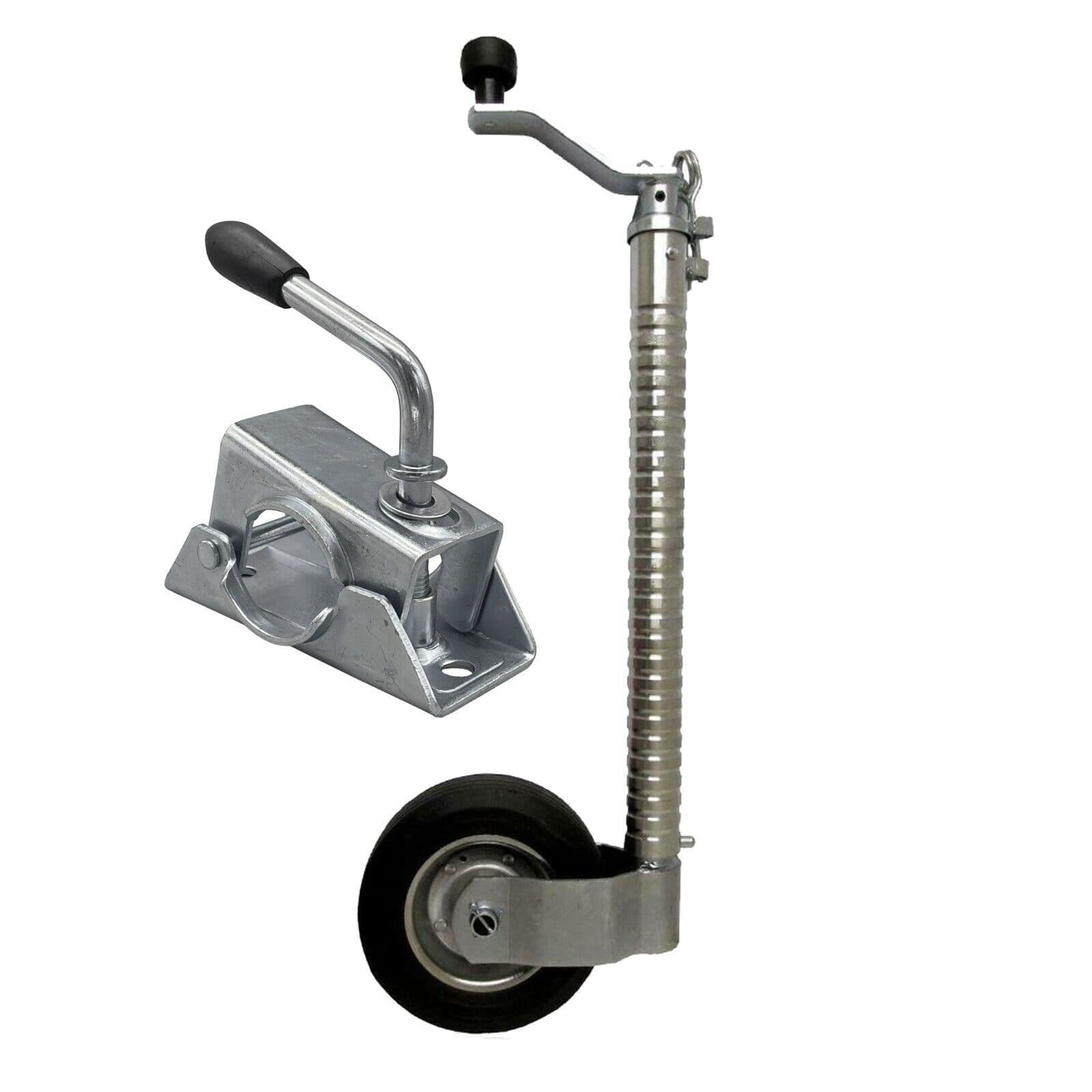 48mm Ribbed Heavy Duty Jockey Wheel with Clamp caravan trailer container