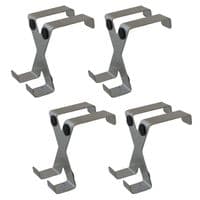 4x Over the Door Hook Hangers Stainess Steel Coat Towel Hanging Bathroom Kitchen