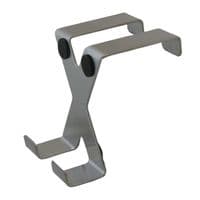 4x Over the Door Hook Hangers Stainess Steel Coat Towel Hanging Bathroom Kitchen