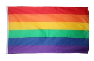 5 feet x 3 feet RAINBOW FLAG - gay pride - caravan camping motorhome boat