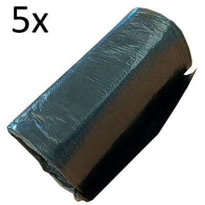 5 packs (250 bags) RUBBISH BIN LINER BAGS garbage refuse  60cm x 80cm  garden