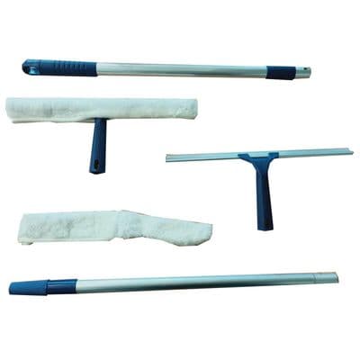 5 piece WINDOW CLEANER SET - LONG HANDLE + PAD + SQUEEGEE clean windows caravan
