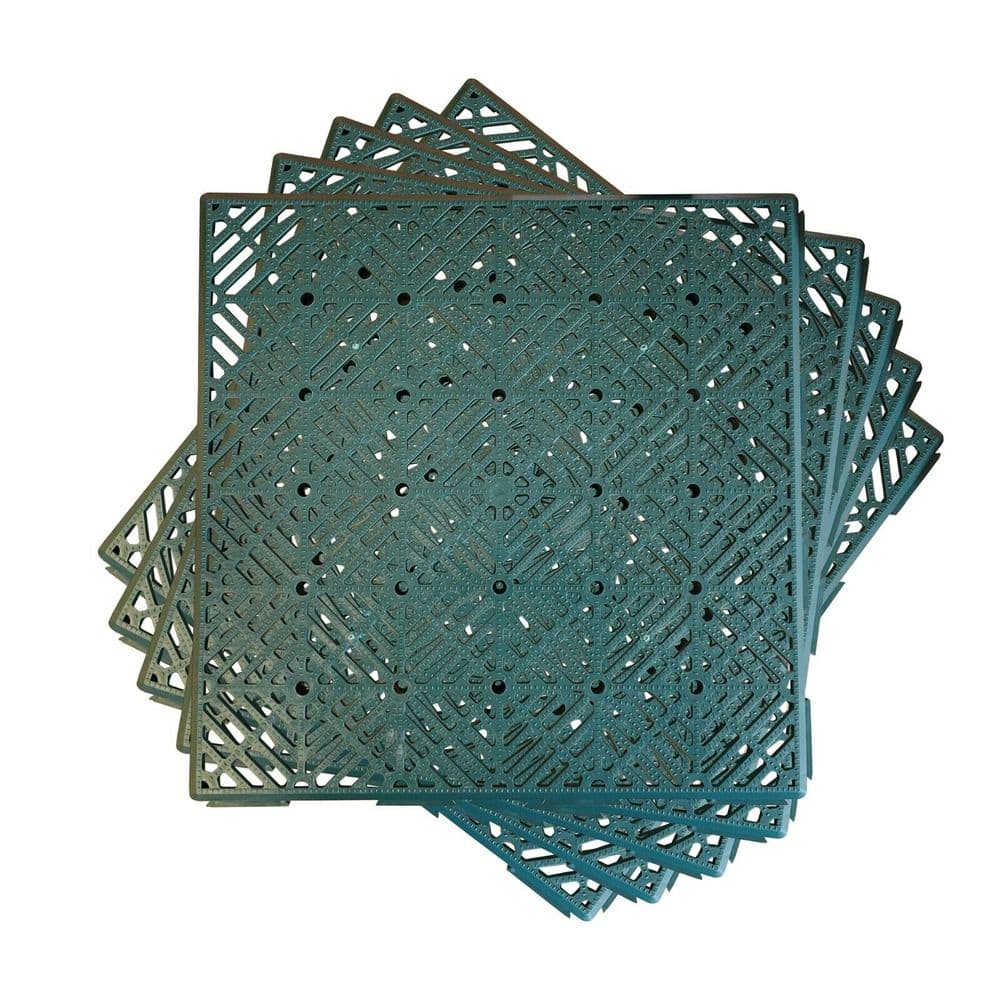 5 Tiles 1 pack PLASTIC INTERLOCKING GARDEN TILES patio lawn path patio