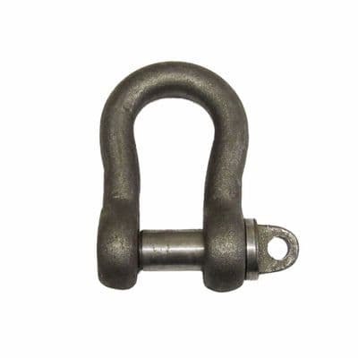 5 TON SELF COLOUR SMALL BOW SHACKLE to BS3032 with SCREW PIN lifting towing