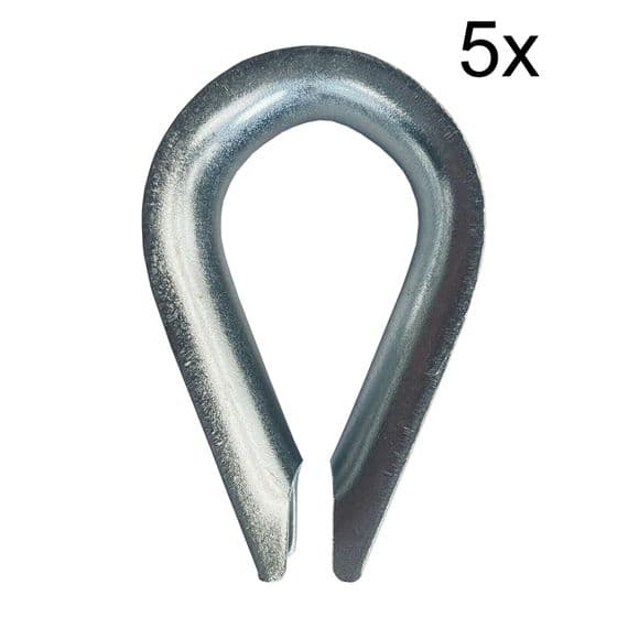 5 x 32mm GALVANISED COMMERCIAL THIMBLES rigging sling