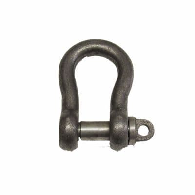 5.75 TON SELF COLOUR LARGE BOW SHACKLE to BS3032 with SCREW PIN lifting towing