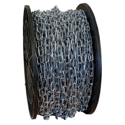 50 metres 1.8mm ZINC PLATED KNOTTED CHAIN hanging baskets lights pictures mirror