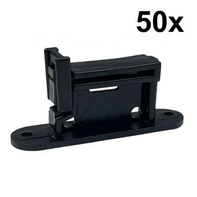50 x Electric Fence Heavy Duty Tape Clip Insulator for Wooden Post 40mm polytape