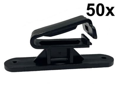 50 x Electric Fence Tape Clip Insulator for wooden post horse poly equestrian