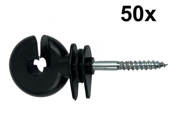 50 x Ring Insulators Electric Fencing post polyrope polytape fence horse cattle