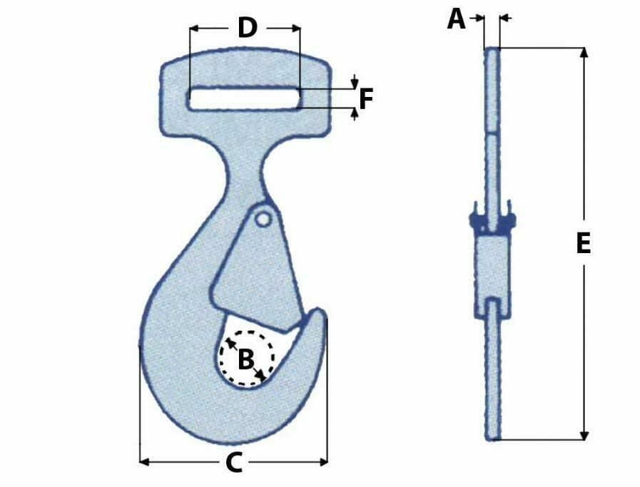 50mm x 5 Ton FLAT SNAP HOOK ratchet lashing webbing strap fittings trailer