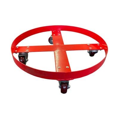 55 Gallon x 410Kg Drum Dolly with 4 Casters steel moving truck