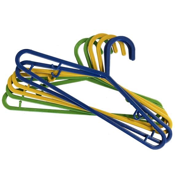 6 x CLOTHES HANGERS coat dress trouser wardrobe hanger