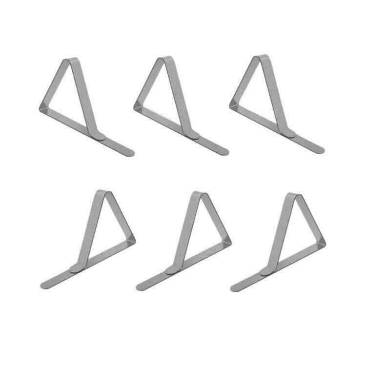 6 x STAINLESS STEEL TABLE CLOTH CLIPS tablecover holder camping caravan