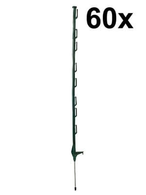60 x 5ft (160cm) Electric Fence Green Poly Posts fence Stakes tape rope