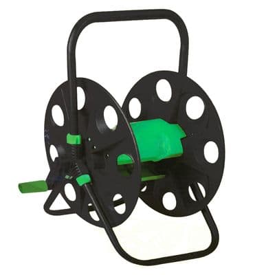 60m Hose Pipe Reel Holder Stand Free Standing Portable Garden Cart Carrier