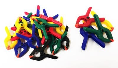 66 x COLOURED NYLON SPRING CLAMPS (3 TUBES) 54 x 2