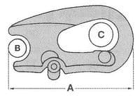 66mm STAINLESS STEEL MARINE ROPE SHEET SHACKLE yacht boat rigging deck snap