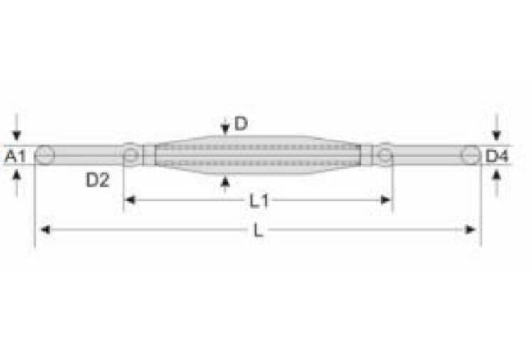 6mm 3mm Wire STAINLESS STEEL RIGGING SCREW WITH TERMINALS marine yacht