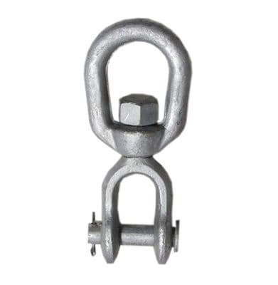6mm GALVANISED EYE + JAW MOORING CHAIN SWIVEL  Boat Marine Anchor Fishing Net