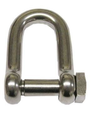 6mm STAINLESS STEEL MARINE DEE SHACKLE SQUARE HEAD yacht boat deck rigging