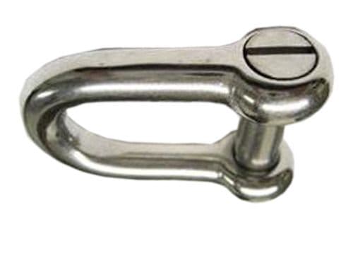 6mm STAINLESS STEEL MARINE DEE SHACKLE with COUNTERSUNK FLUSH PIN yacht deck