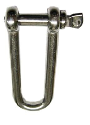 6mm STAINLESS STEEL MARINE LONG DEE SHACKLE yacht boat rope chain deck rigging
