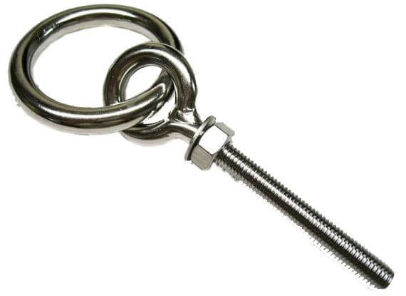 Stainless Steel 316 Wood Screw Eye Bolt – 6mm X 100mm Shank, Marine Grade Eyebolt For Rope & Rigging
