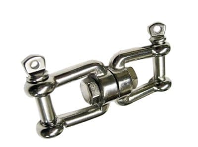 6mm STAINLESS STEEL MARINE SWIVEL JAW + JAW boat yacht chain rope deck