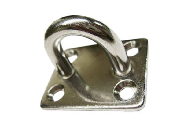 6mm x 40mm STAINLESS STEEL MARINE EYEPLATE boat yacht deck rope trailer eye