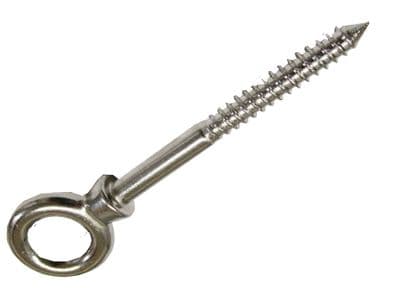 6mm x 60mm STAINLESS STEEL MARINE WOODSCREW THREAD EYEBOLT boat deck yacht