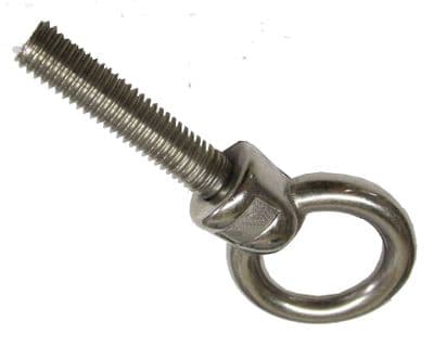 6mm x 80mm STAINLESS STEEL MARINE LONG SHANK EYEBOLT yacht boat deck rope