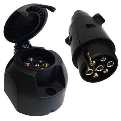 7 Pin Plug & Socket Caravan Trailer Light Board Horsebox Electrics Wiring 12N