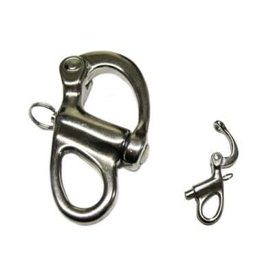 70mm STAINLESS STEEL MARINE FIXED SNAP SHACKLE yacht rope chain deck rigging