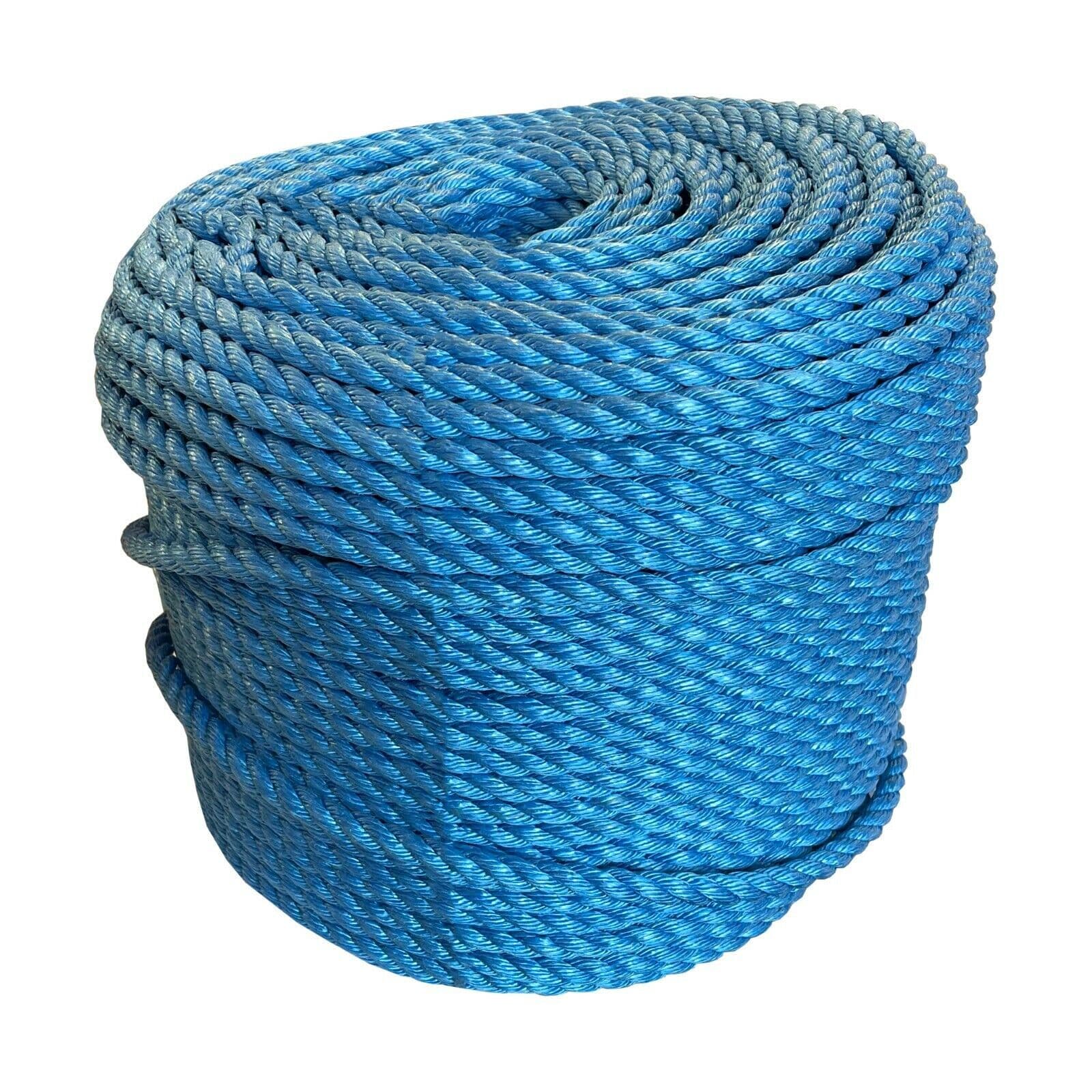 73 metres 8mm BLUE POLYPROPYLENE ROPE tarpaulin truck trailer tie down ...