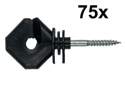 75 x Diamond Ring Insulators Electric Fencing post fence polyrope polytape