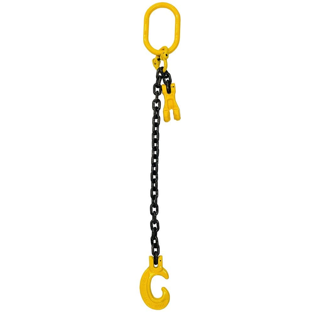 7mm 1 5T SINGLE LEG LIFTING CHAIN SLING C HOOK SHORTENING CLUTCH 1m to 6m