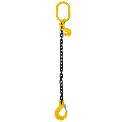 7mm x 1.5T SINGLE LEG LIFTING CHAIN SLING + HOOK + GRAB SHORTENER 1/2/3/4/5/6m