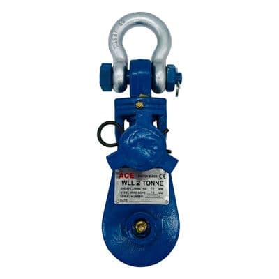 8 Tonne Lightweight Snatch Block + Swivel Shackle 4x4 Recovery winching off road