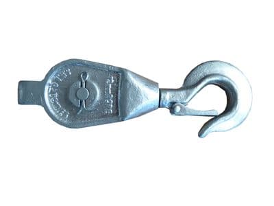 8” x 1.2T GALVANISED SINGLE IRON BLOCKS WITH SAFETY SWIVEL HOOK fishing boat